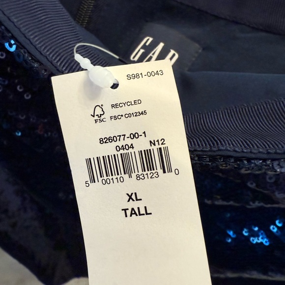 GAP Navy Sequin Pencil Skirt - Picture 5 of 7